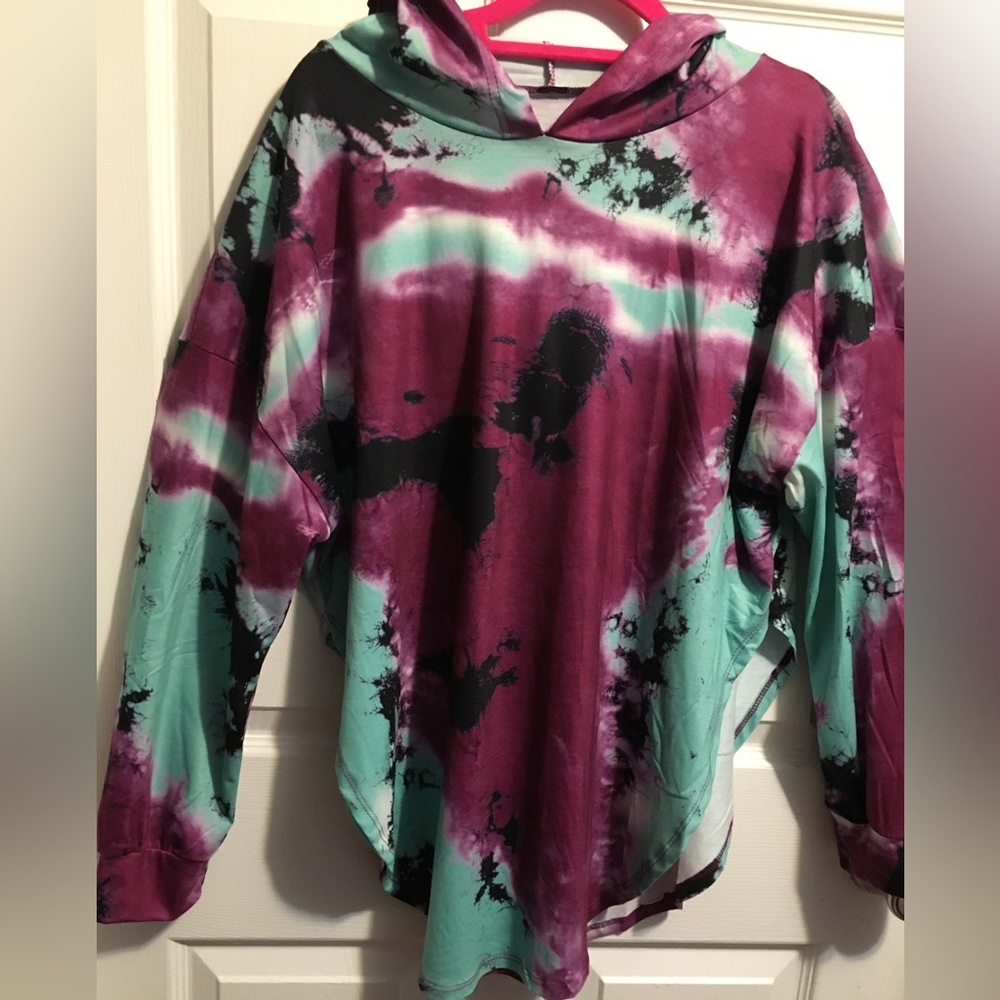 Tie Dye Hooded Shirt - Picture 12 of 12